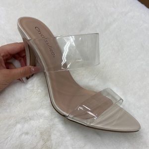 Clear Nude Mules